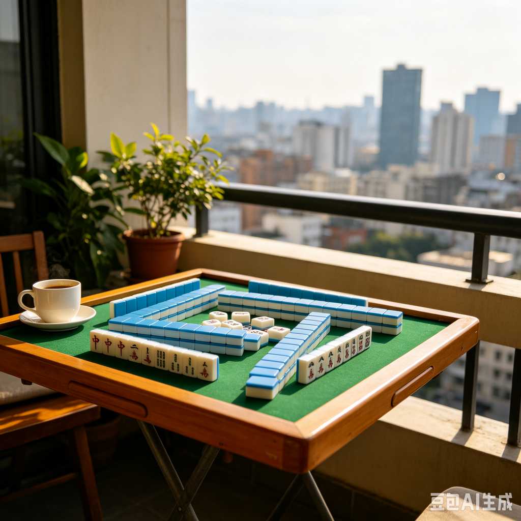 bamboo wood mahjong set