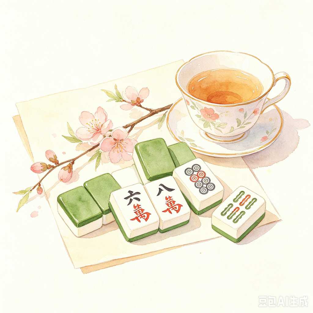traditional oriental mahjong tiles